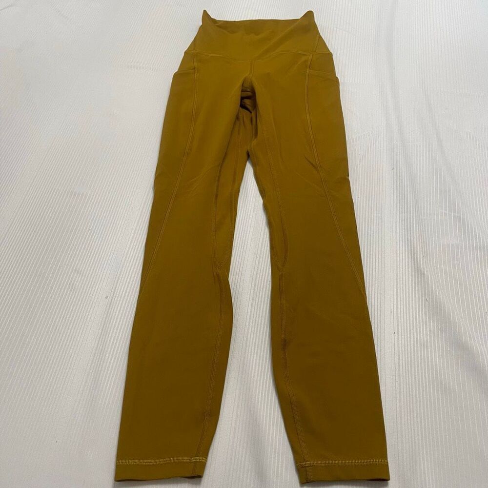 Lululemon Womens Size 0 Mustard Yellow Swift Speed High Rise Legging Pants